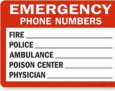Image result for Medical Emergency Phone Numbers