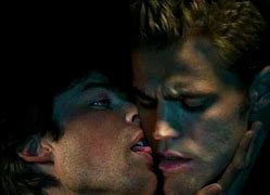 Image result for Damon and Stefan Kiss
