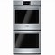 Image result for Double Oven Electric Convection Range Black 3 Knobs On Left