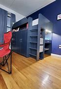 Image result for Arlen Twin 5 Drawer Loft Bed W/ Bookcase By South Shore Wood In Bla...