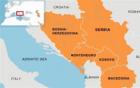 Image result for Kosovo and Serbia Location On Map
