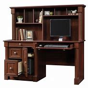 Image result for Sauder Cherry Wood Desk with Hutch
