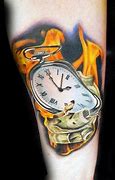 Image result for Melting Clock Tattoo