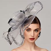 Image result for Headpiece Feather / Silk / Organza Kentucky Derby Hat / Fascinators / Hats 1Pc Wedding / Special Occasion / Party / Evening Fuchsia