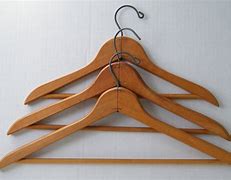 Image result for Narrow Wooden Clothes Hangers