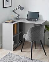 Image result for Small Corner Desk in Gray Color