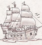 Image result for Easy Pirate Ship Artwork