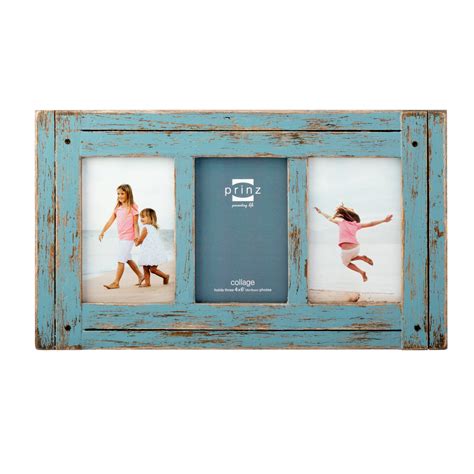 Prinz 3 Opening Homestead Antique Wood Collage Frame, 4 x 6