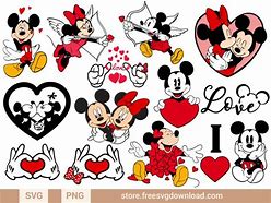 Image result for Mickey Mouse Valentine Silhouette