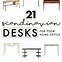 Image result for Scandinavian Design Glass Top Desk