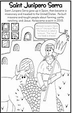 Image result for Coloring Page of Saint Junipero Serra