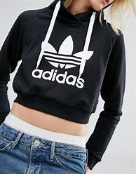 Image result for Adidas Cropped Trefoil Hoodie