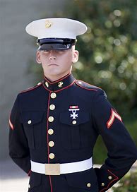 Image result for Marine Corps Dress Blues PFC