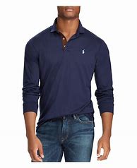 Image result for Long Sleeve Polo Shirts Men