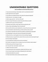 Image result for unanswerable question