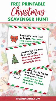 Image result for Christmas-themed Treasure Hunt Clues