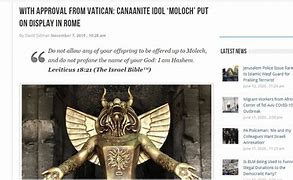 Image result for Molech Statue Vatican