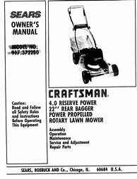 Image result for Craftsman Reel Lawn Mower Manual