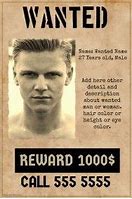 Image result for Wanted Poster Template Kids