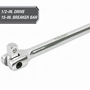 Image result for Hyper Tough 15-Inch 1/2-Inch Rust Resistant Breaker Bar With Rotating Head Size: 15 Inch, Silver