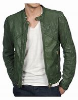 Image result for Green Leather Jacket Men
