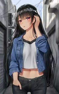 Image result for Cute Anime Girl Crop Top