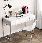 Image result for Glass Desk with White Drawers