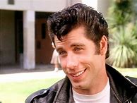 Image result for John Travolta Grease Black Hair