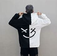 Image result for black and white hoodie men