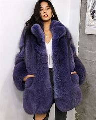 Image result for Purple Fox Fur Coat