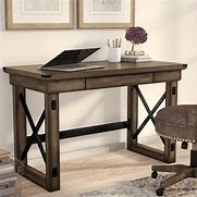 Image result for Natural Wood Desk with Hutch