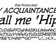 Image result for Pulp Fiction Font
