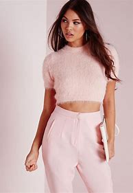 Image result for Pink Crop Top Sweater