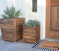 Image result for Round Wooden Planters