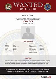 Image result for FBI Wanted Poster Fake