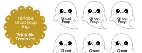 Printable Ghost Poop Tags — Printable Treats 