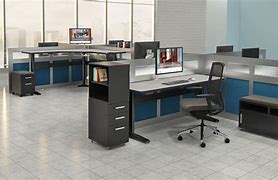 Image result for Cubicle Sit-Stand Desk