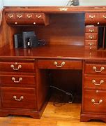 Image result for Solid Cherry Wood Computer Desk
