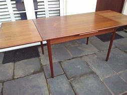 Image result for Mid Century Danish Teak Dining Extendable Table