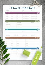 Image result for Itinerary Template Word