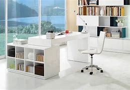 Image result for Modern Wood White Desk