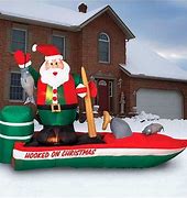 Image result for Christmas Inflatable Santa Fishing