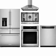 Image result for White Kitchen with KitchenAid Appliances