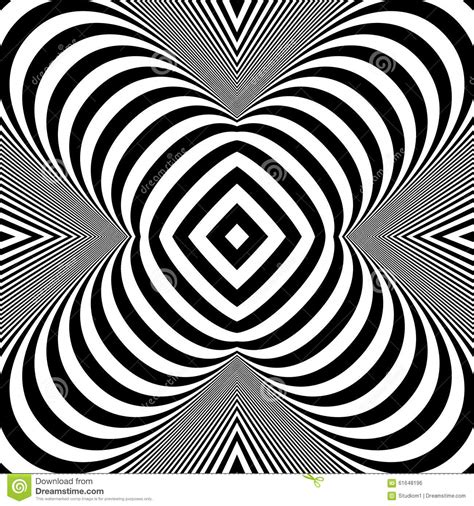 Black And White Background. Pattern With Optical Illusion. Stock Vector  