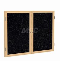 Image result for Global Industrial™ Enclosed Cork Bulletin Board - 48"W X 36"H - 2 Door
