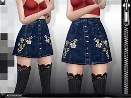 Image result for Sims 4 Denim Skirt