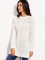Image result for Women White Cable Sweater