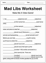 Image result for Short Funny Mad Libs