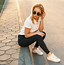 Image result for Women in White Sneakers