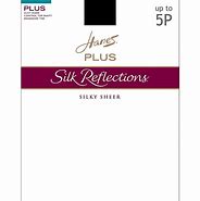 Image result for Plus Size Womens Silk Reflections Lace Top Thigh Highs By Hanes In Jet (Size GH)